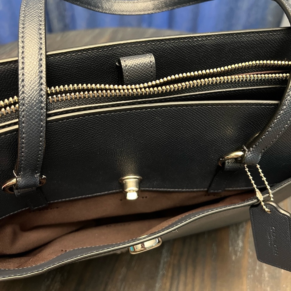 Coach Navy Folio Tote - Picture 3 of 12